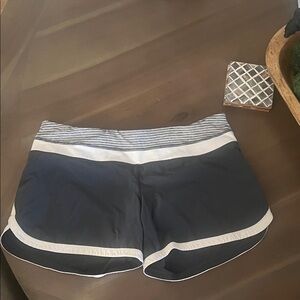 Women's Black and White Shorts